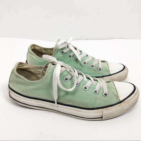 mint colored sneakers
